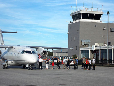 Planes on runway